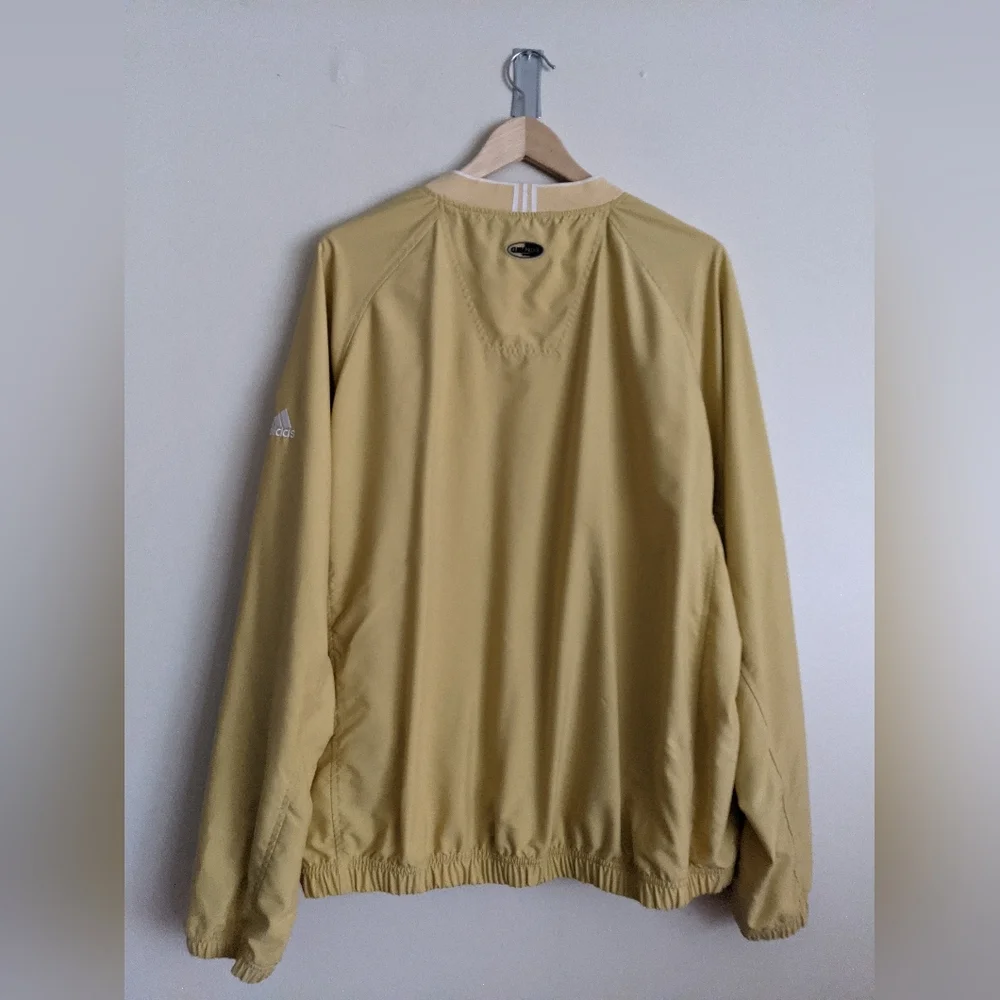 Adidas Wind Shirt Men's Yellow Climaproof Pullover Jacket Windbreaker L